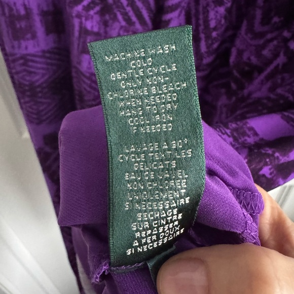 New Lauren Ralph Lauren Sleeveless Midi Dress Wedding Work Resort Purple Size 16 - Picture 8 of 9